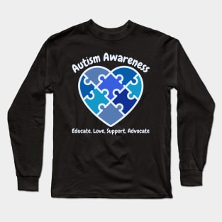 Autism Awareness heart Long Sleeve T-Shirt